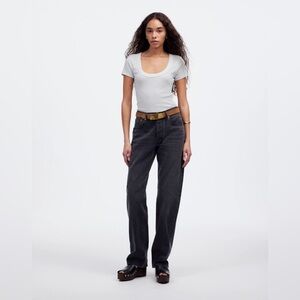 Madewell (Re)generative Cotton Ribbed Scoopneck Tee XXS
